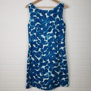 Anthropologie Tabitha Watercolor Print Blue Dress